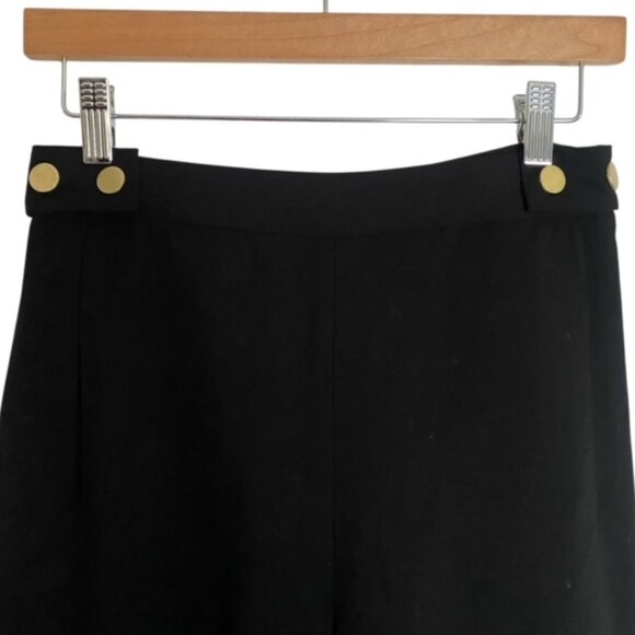 Diane Von Furstenberg Black High Rise Acmis Clean Gaucho Pants 4 - Picture 5 of 6